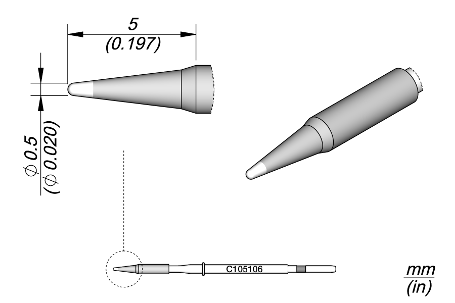 C105106 - Cartridge Conical  Ø 0.5